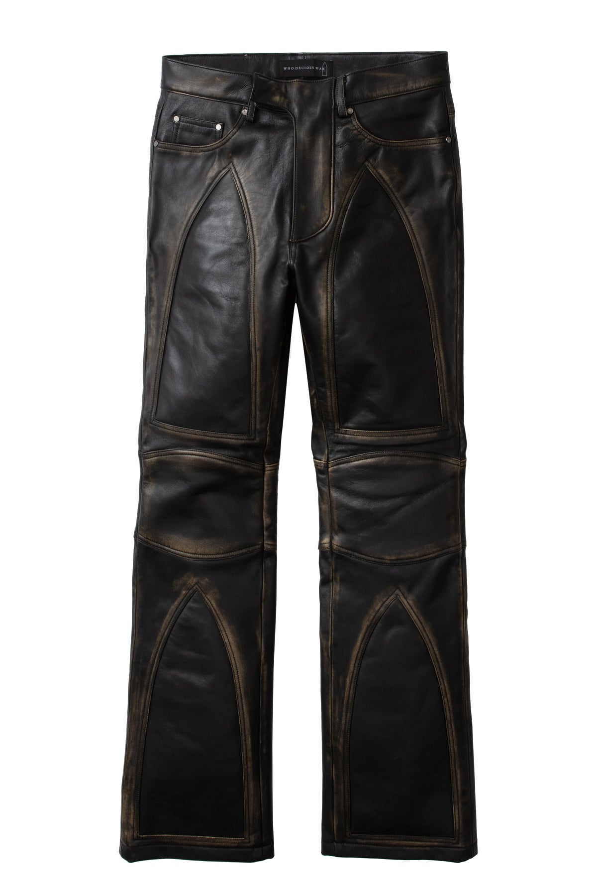 RUB OFF LEATHER MOTO PANTS – WHO DECIDES WAR