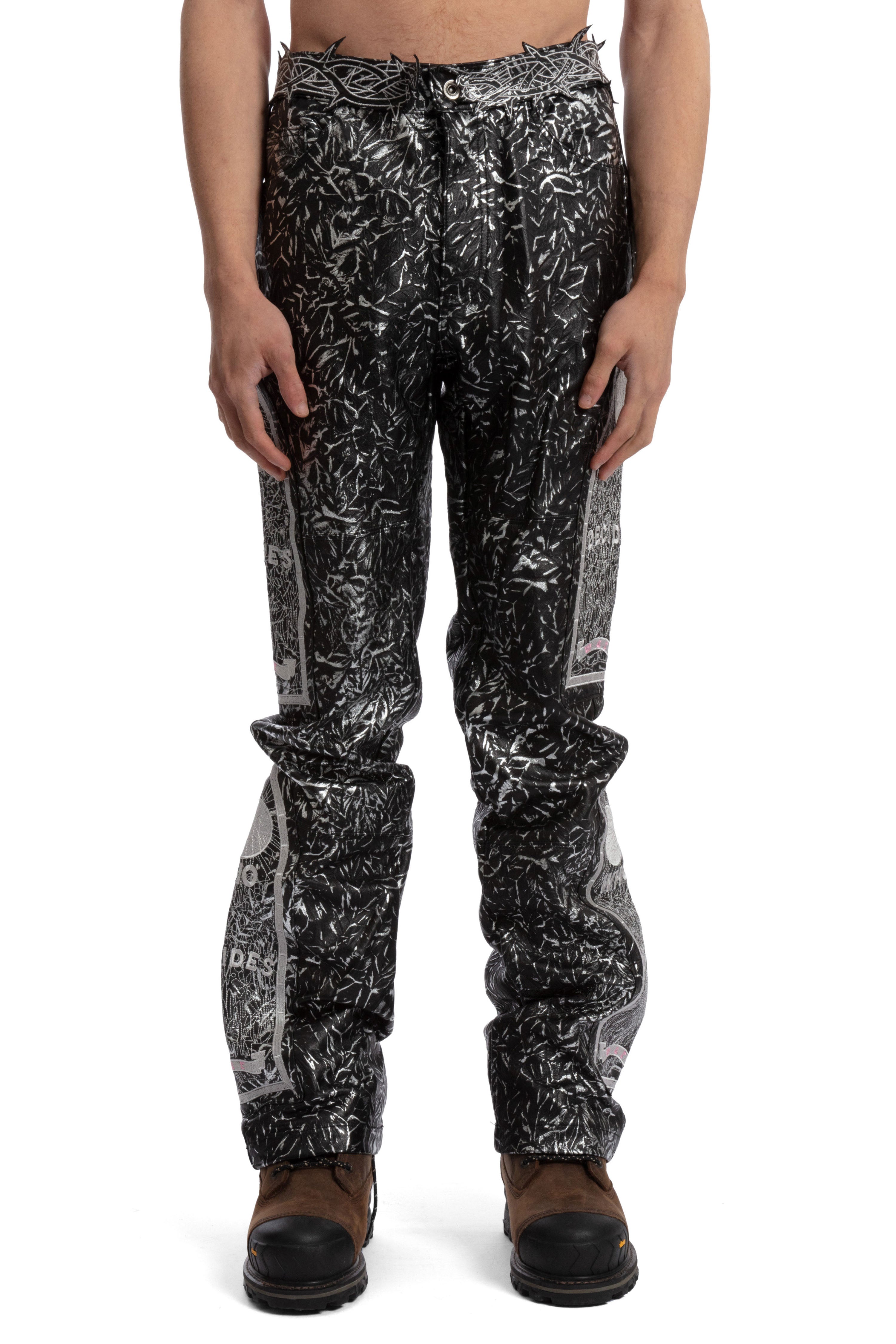 FOIL LEATHER PANT