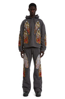 FLAME GLASS EMBROIDERED HOODED PULLOVER