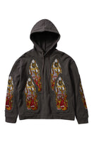FLAME GLASS EMBROIDERED HOODED PULLOVER