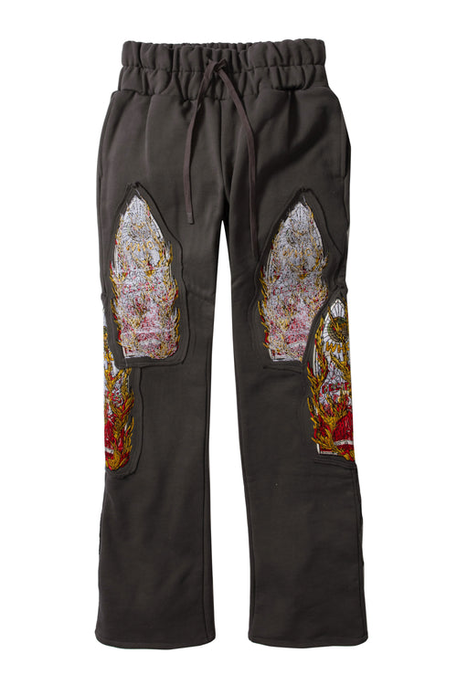 TRIPLE FLAME GLASS SWEATPANTS