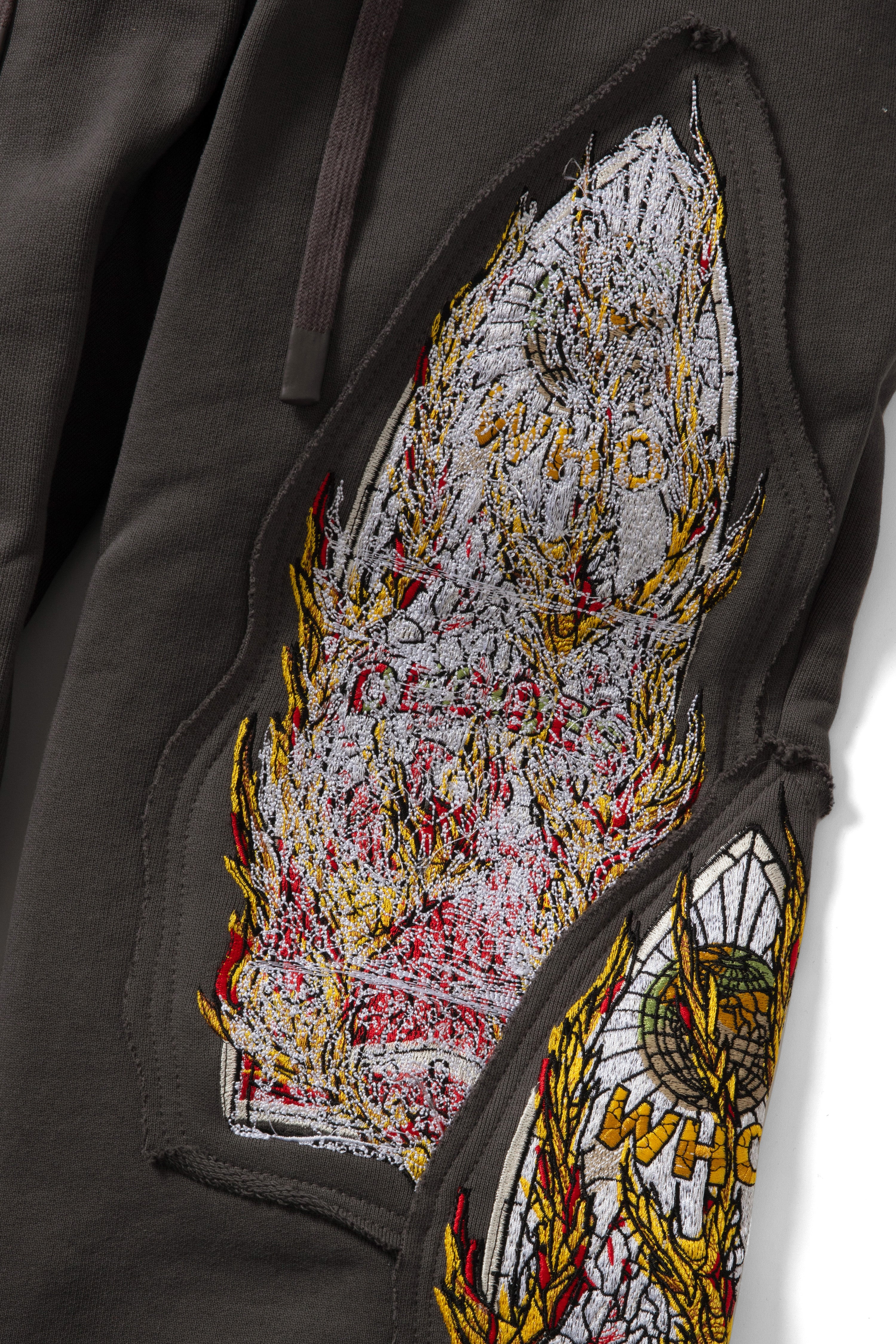 TRIPLE FLAME GLASS SWEATPANTS