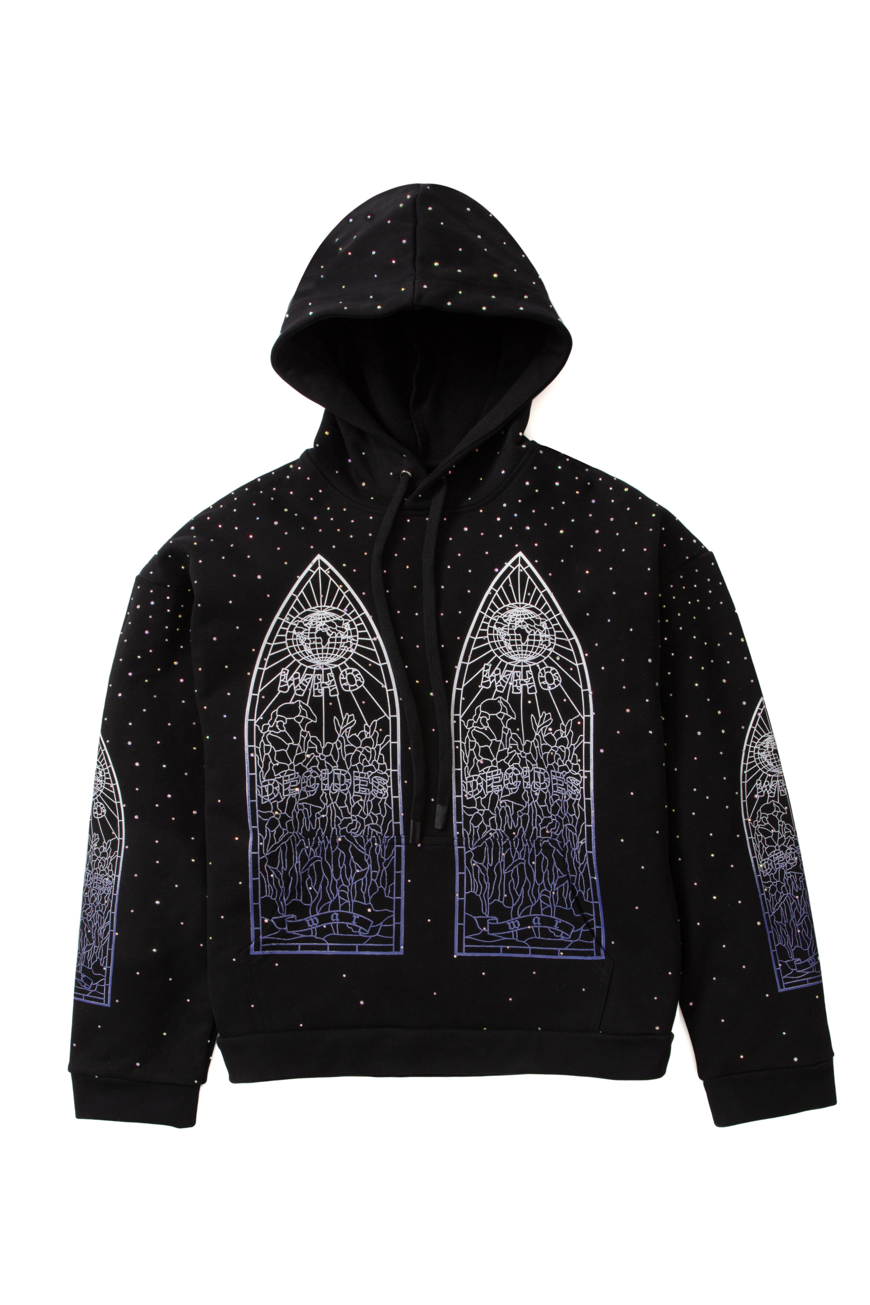 RHINESTONE HOODED PULLOVER