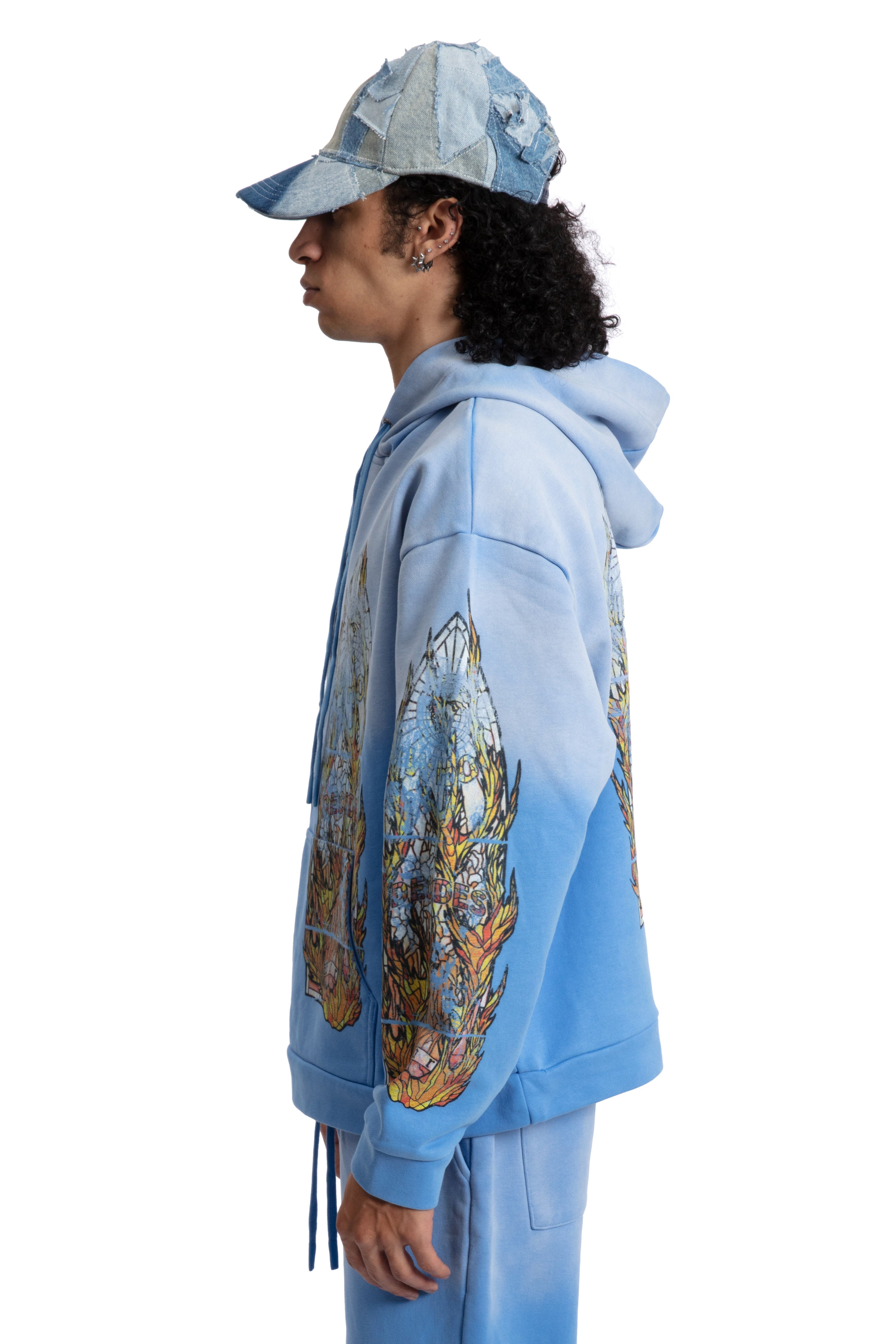 FADED FLAME GLASS HOODED PULLOVER