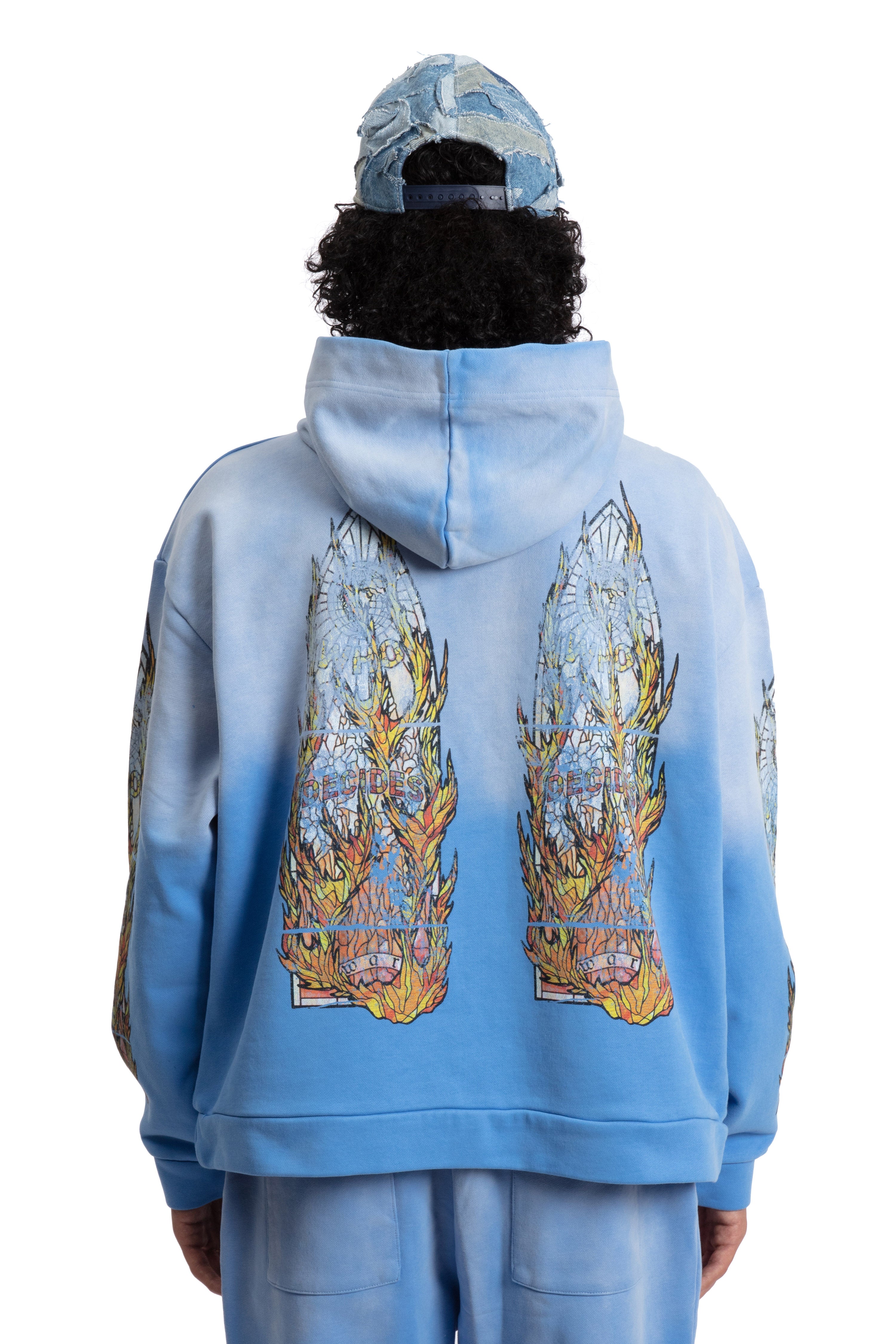 FADED FLAME GLASS HOODED PULLOVER