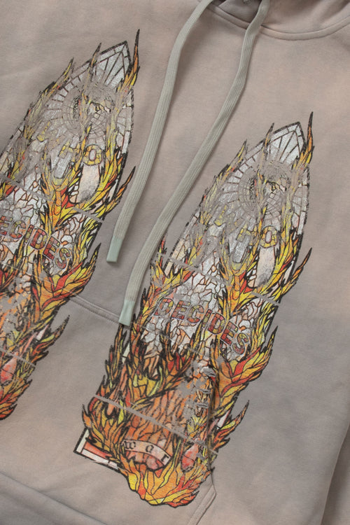 FADED FLAME GLASS HOODED PULLOVER