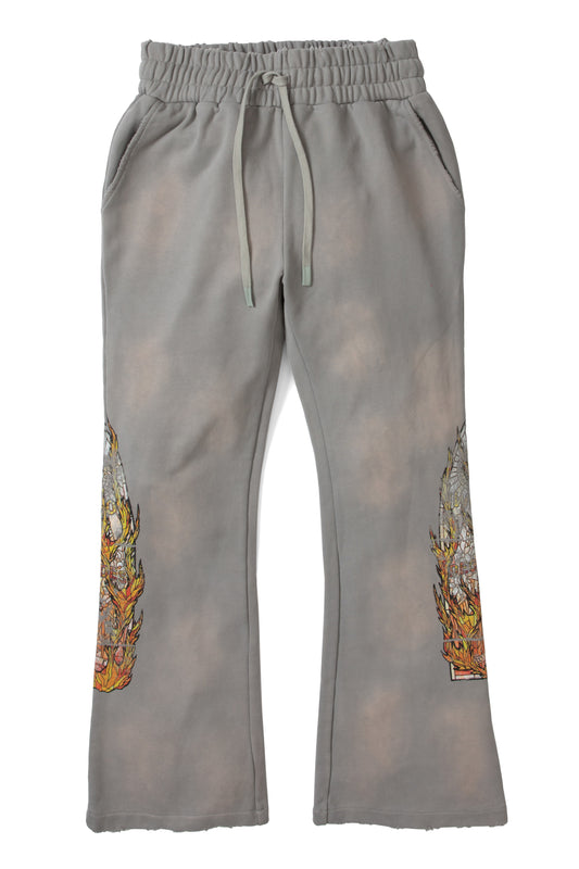 FADED FLAME GLASS SWEATPANT