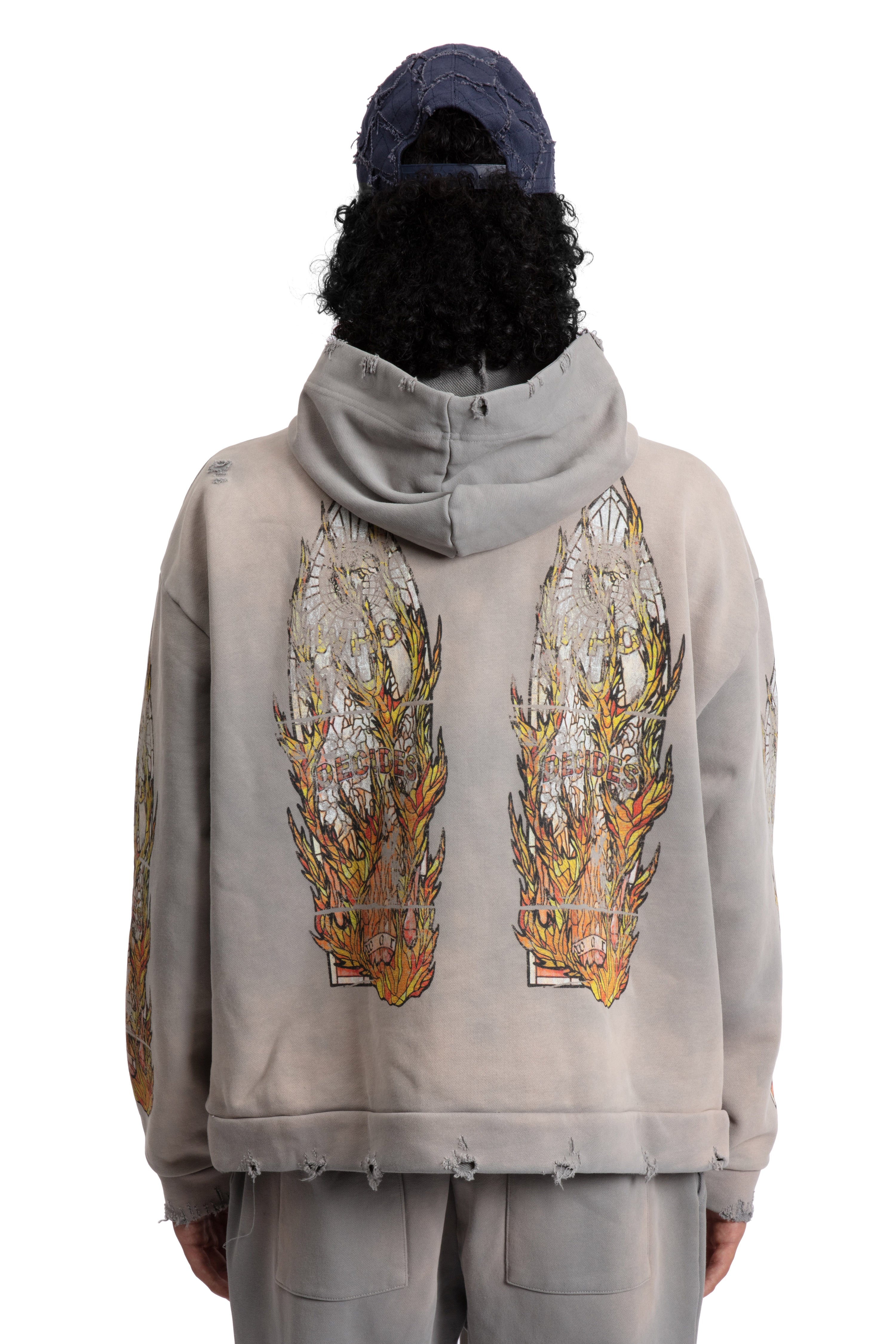 FADED FLAME GLASS HOODED PULLOVER