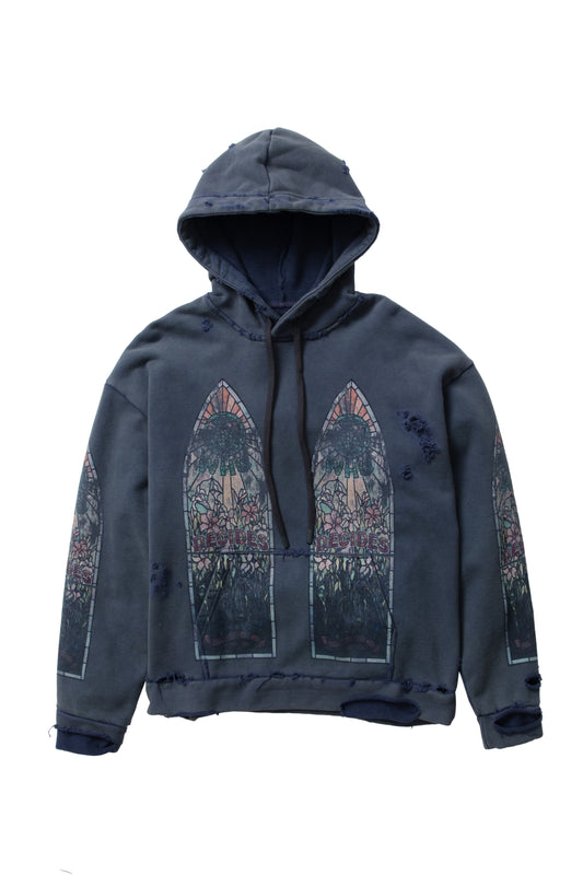 FADED HOODED PULLOVER