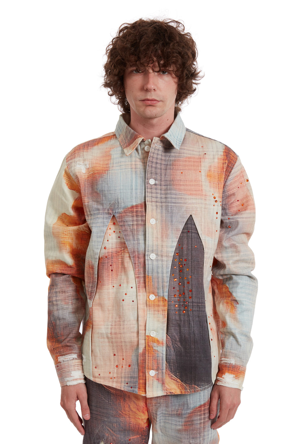 HOLLOW GLASS SUNFIRE BUTTON UP