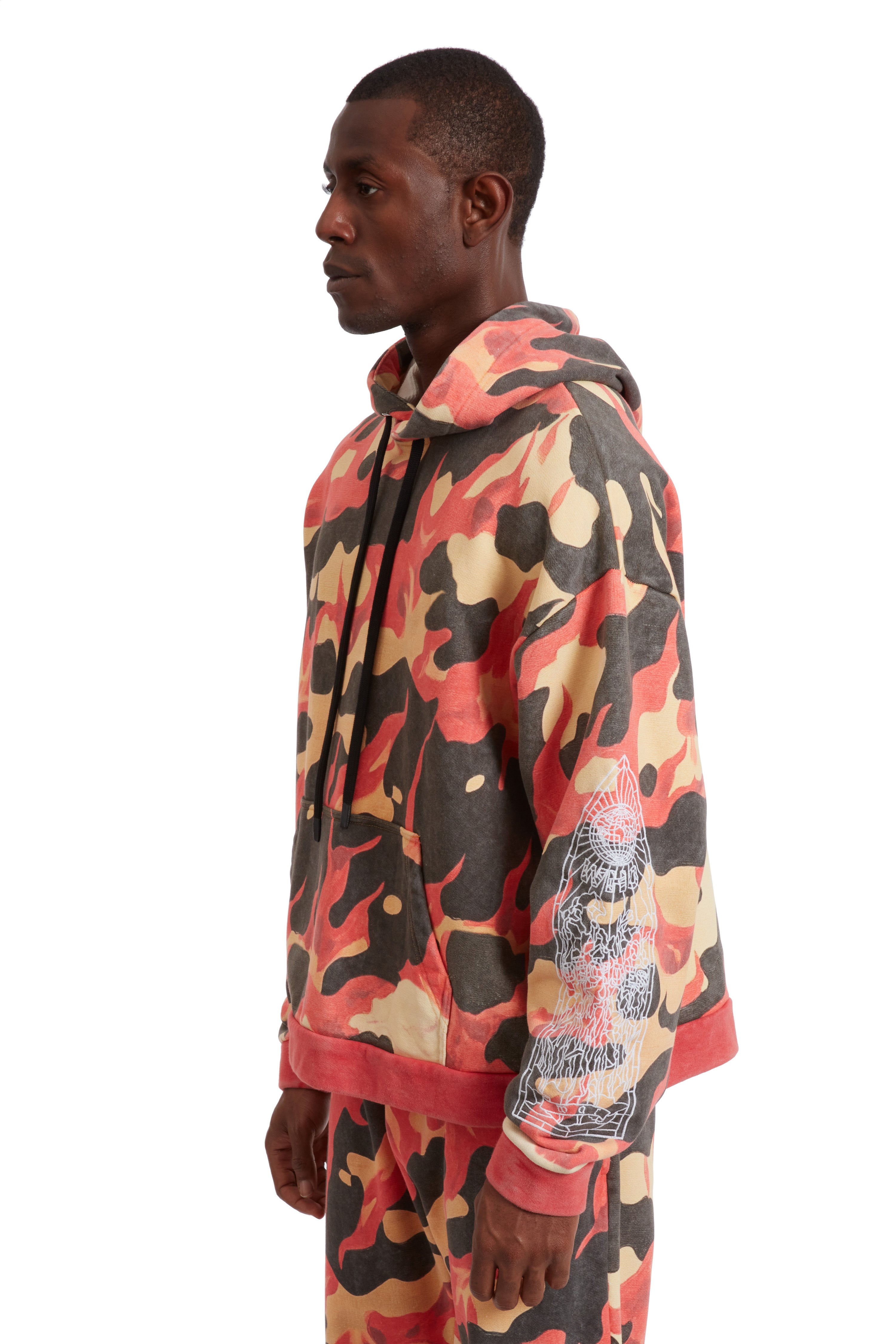 FLAME CAMO HOODED PULLOVER
