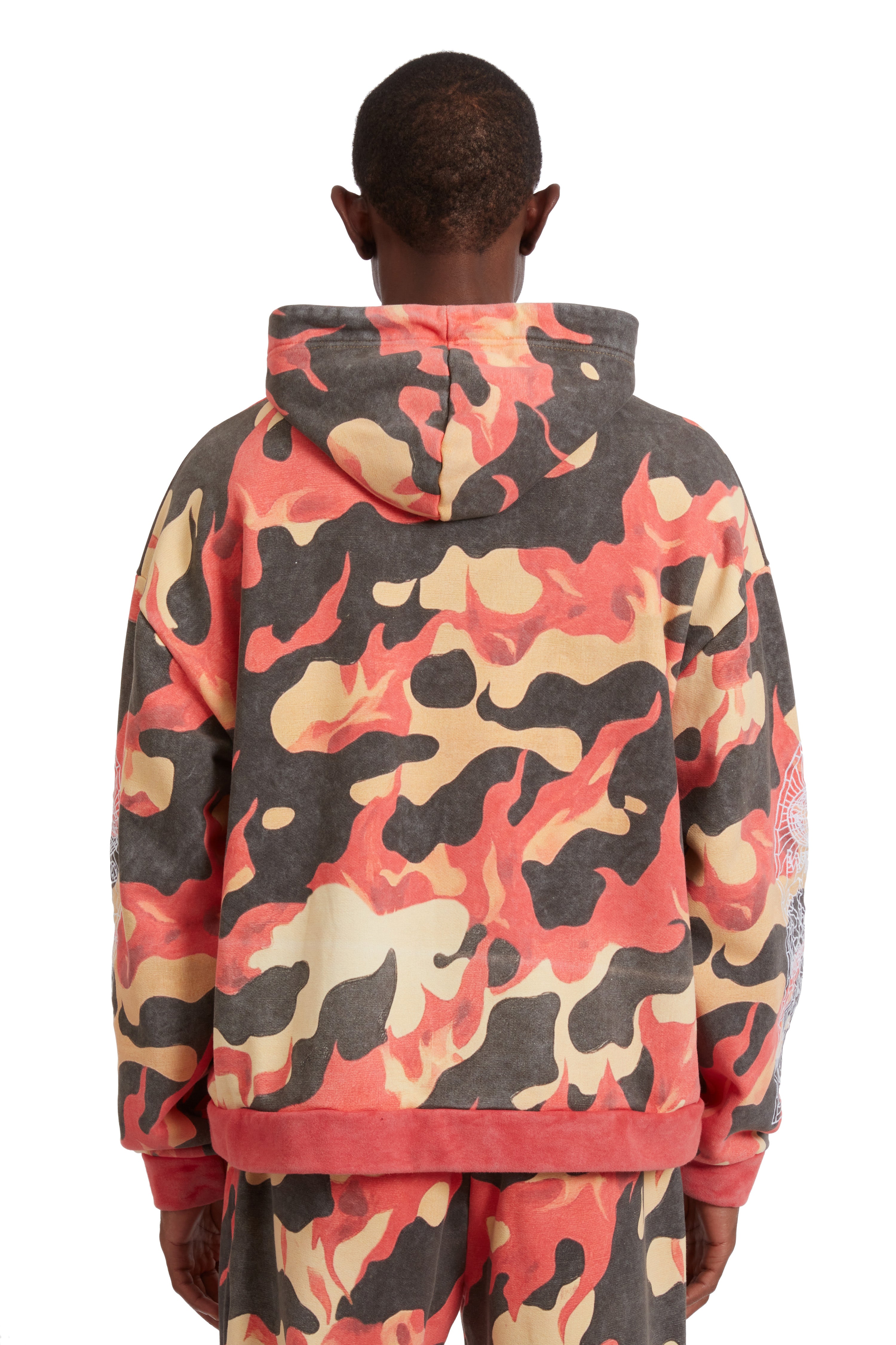 FLAME CAMO HOODED PULLOVER