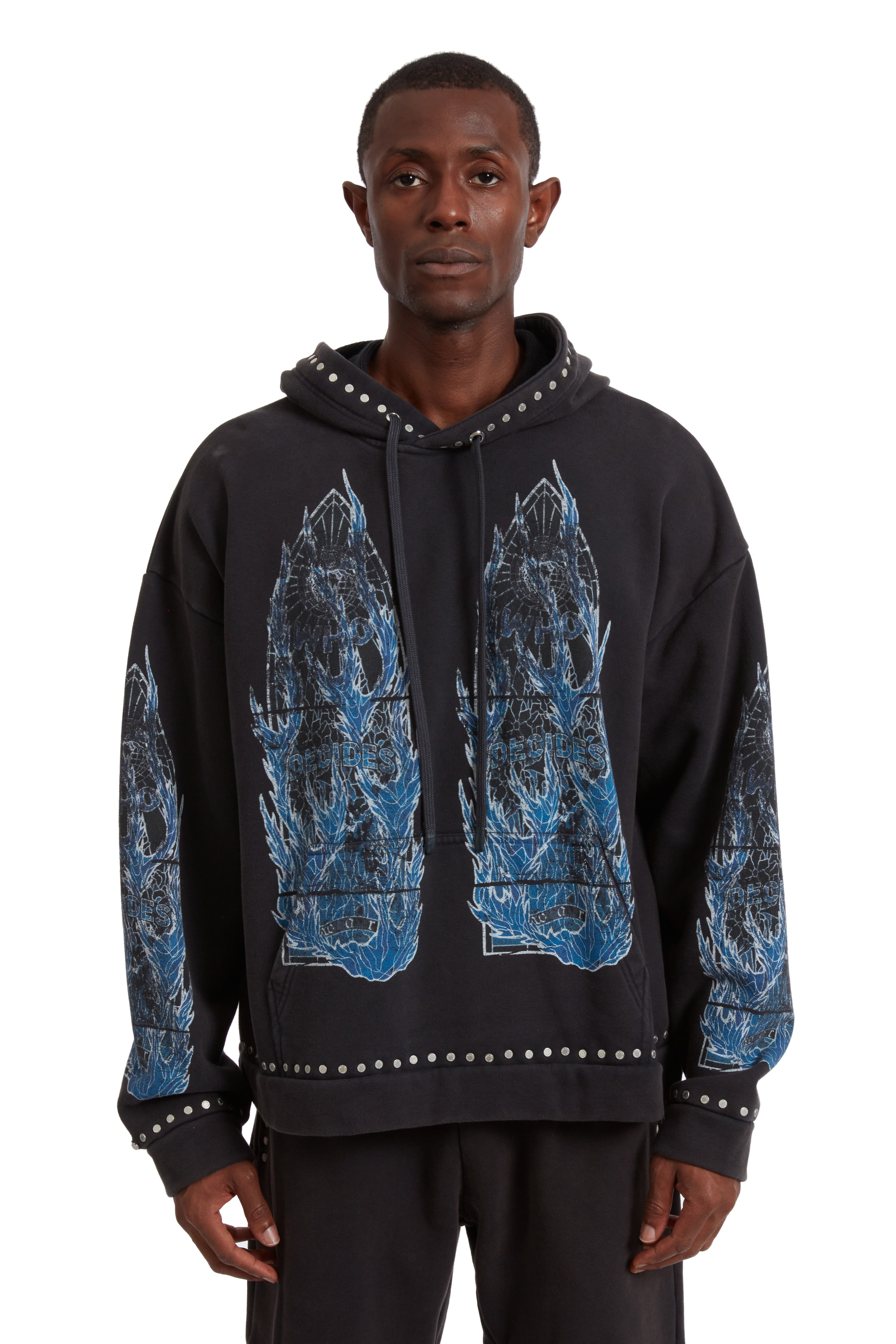 FLAME GLASS HOODED PULLOVER