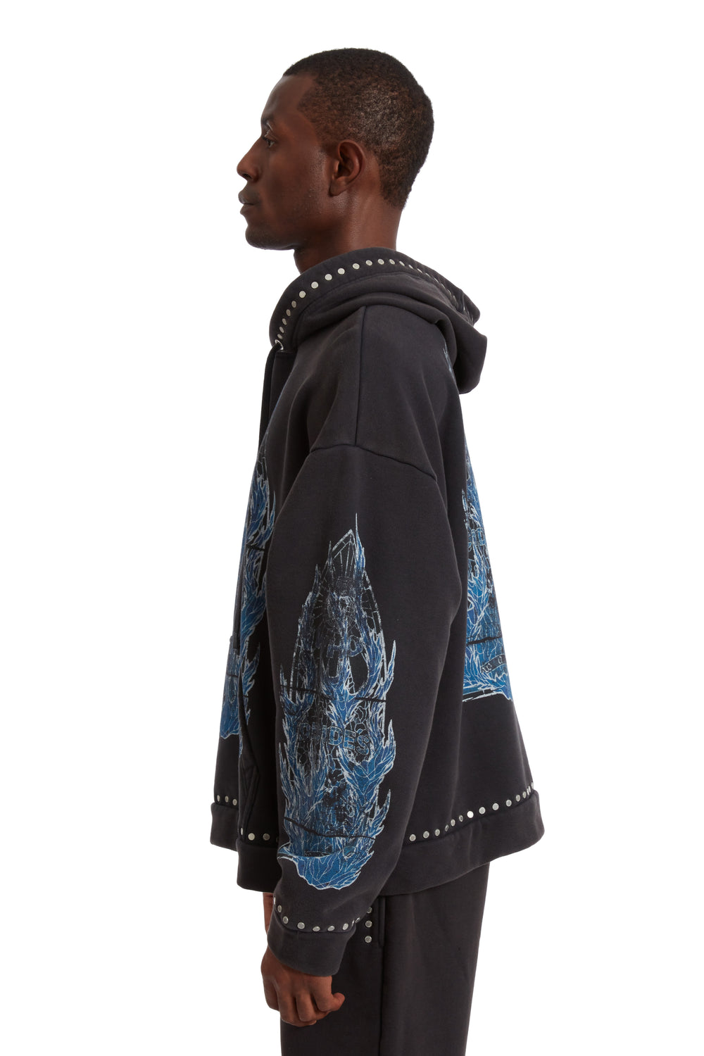 FLAME GLASS HOODED PULLOVER