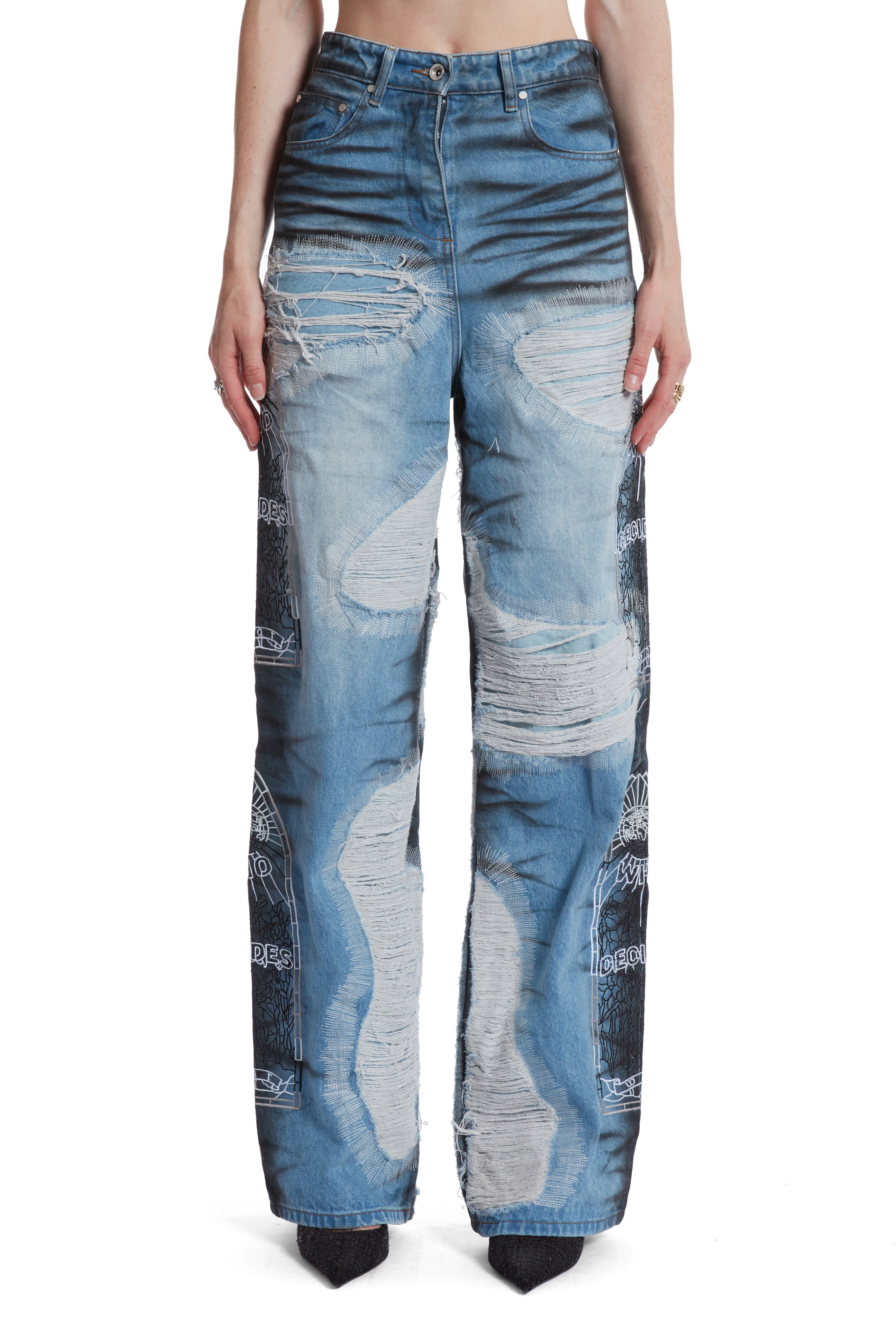 WOMEN'S NOIR STRIPE DENIM