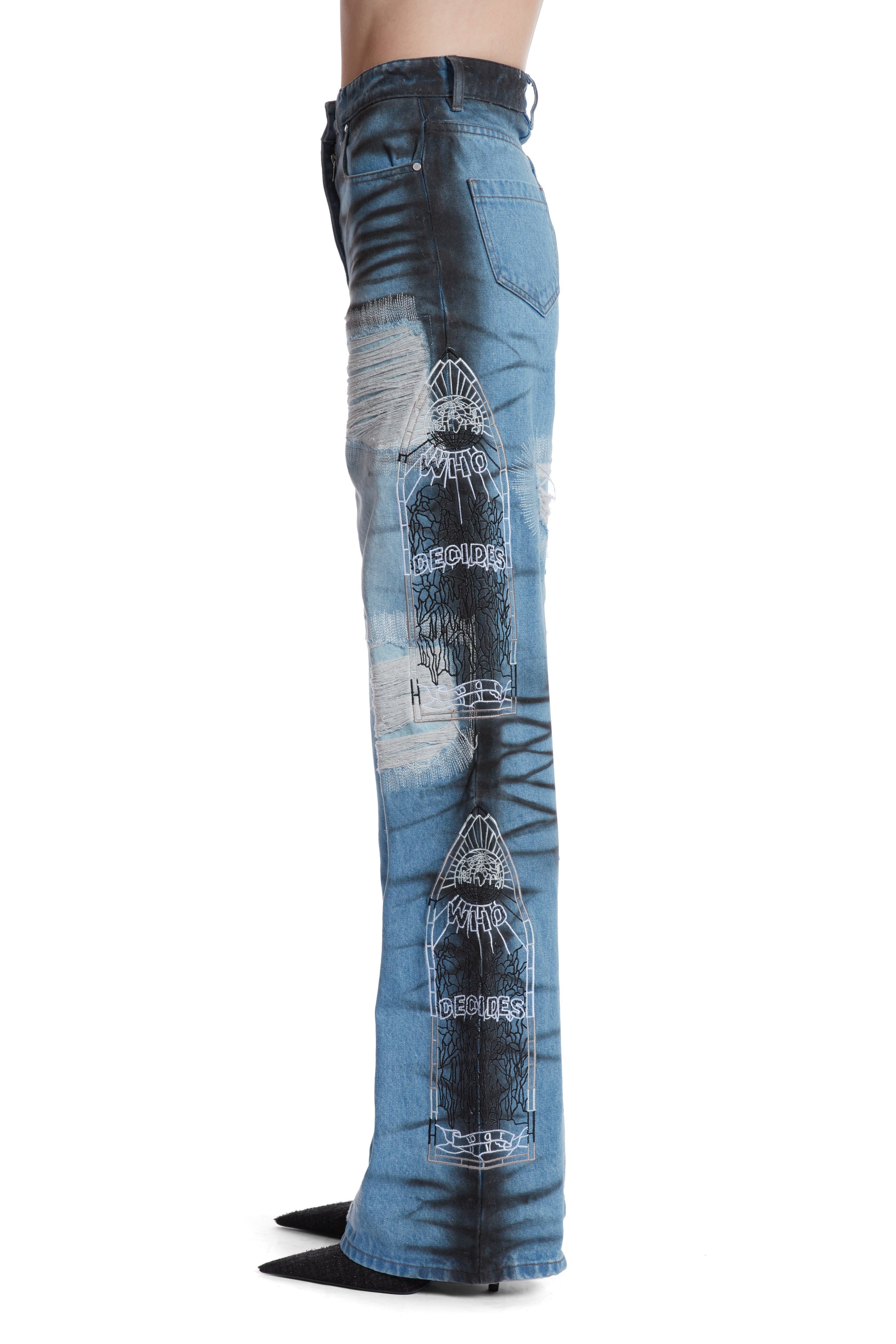 WOMEN'S NOIR STRIPE DENIM