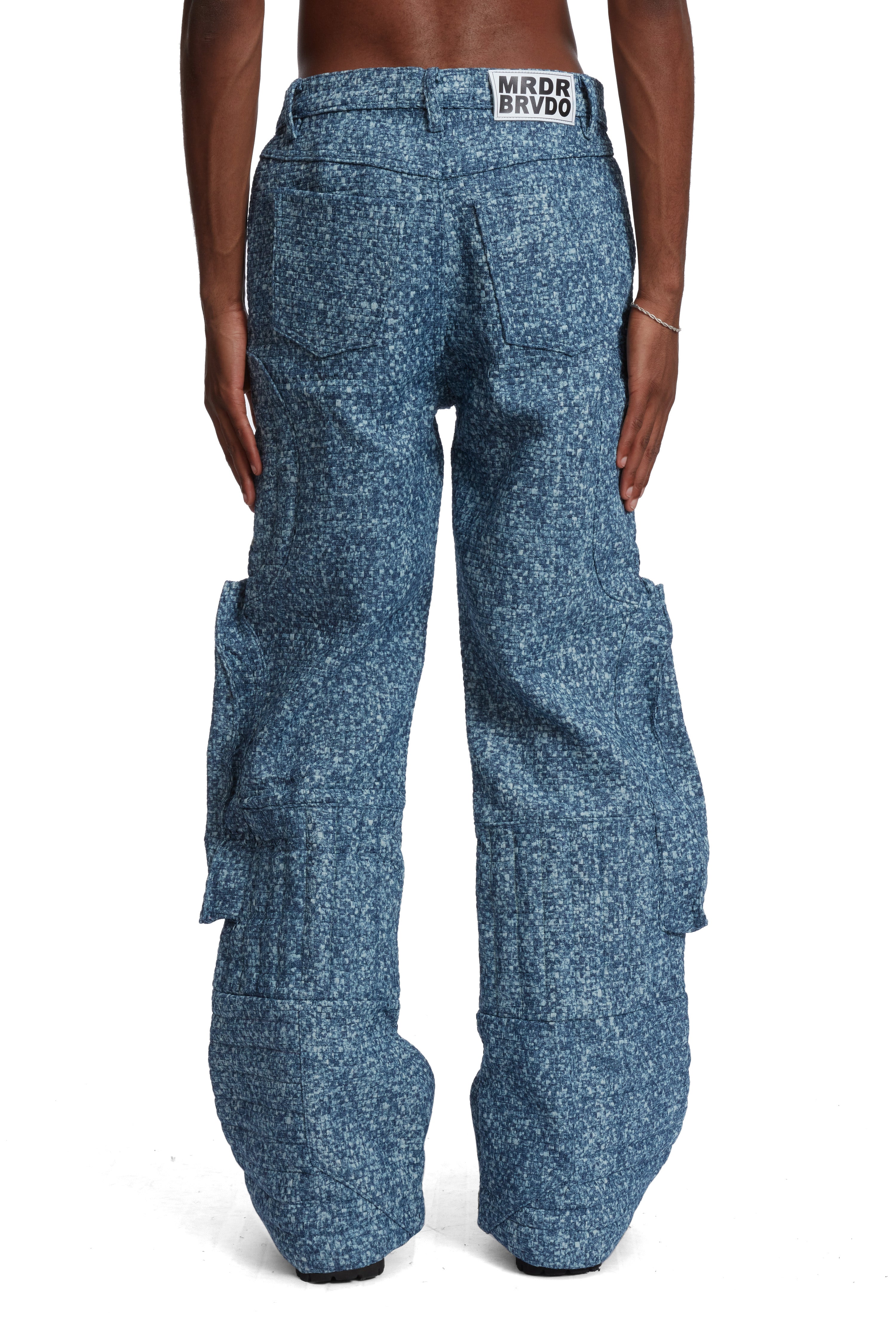 RAISED WINDOW STACKED PANT