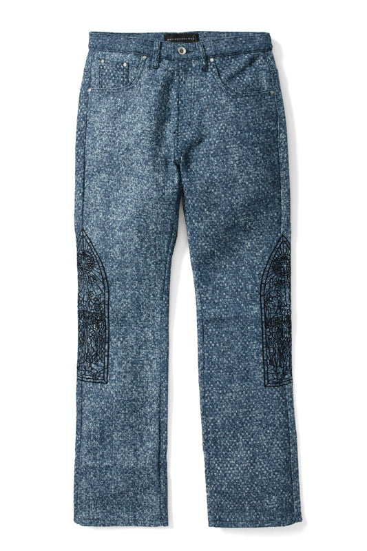 WOVEN EMBROIDERED TROUSER