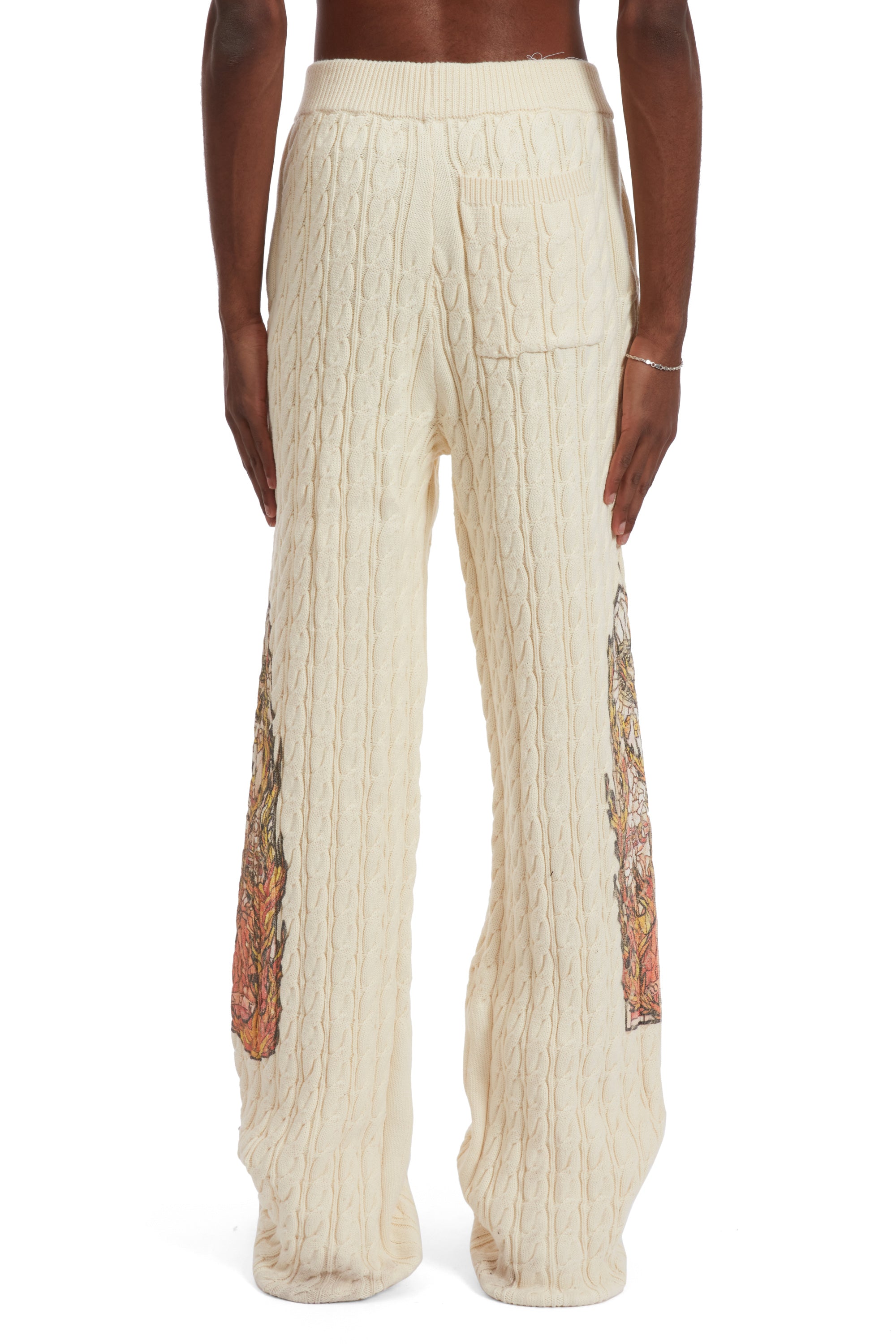 FLAME GLASS CABLE KNIT LOUNGE PANTS