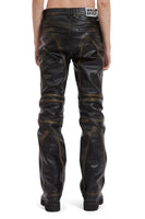 RUB OFF LEATHER MOTO PANTS