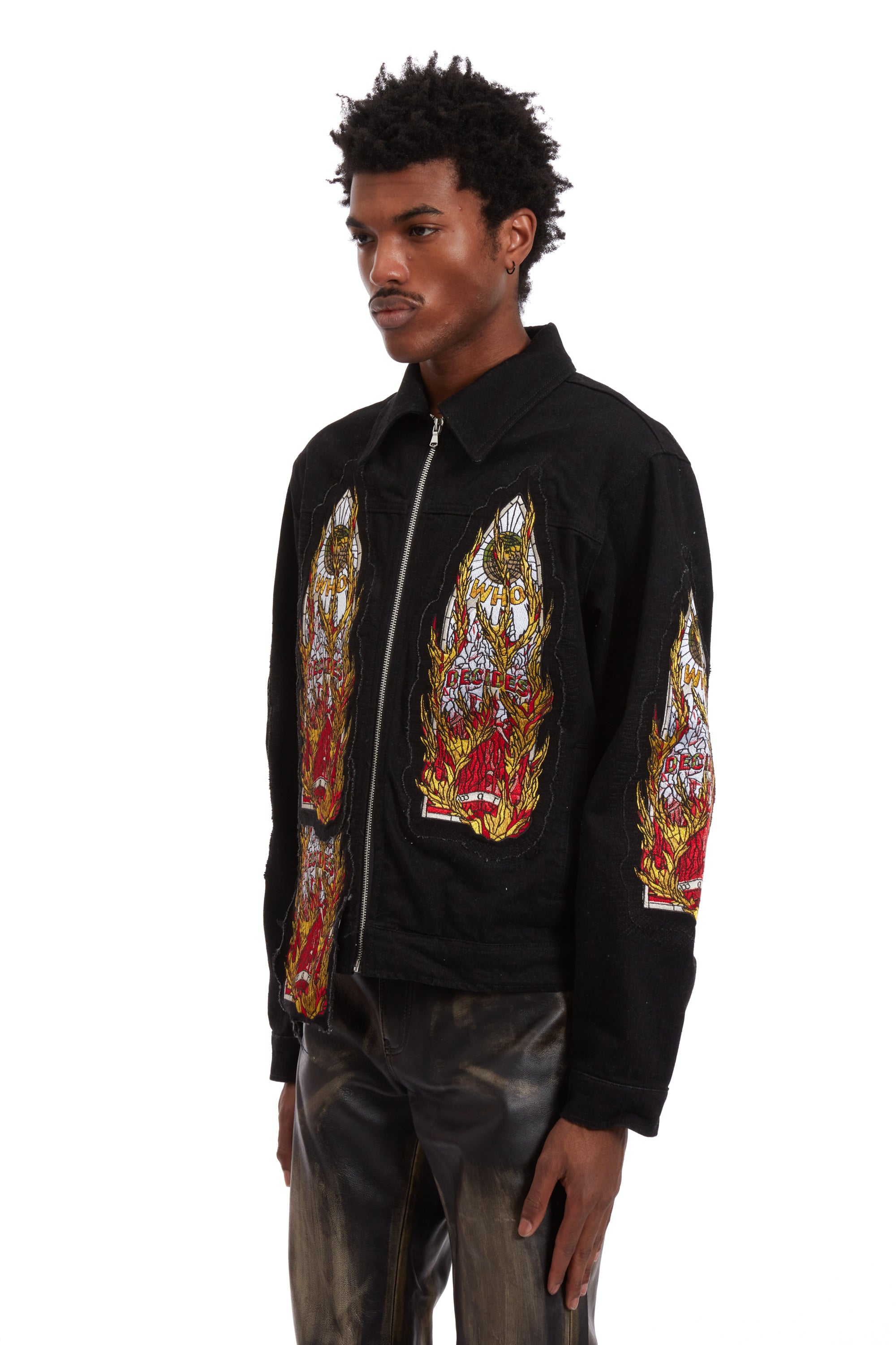 FLAME GLASS TRUCKER JACKET