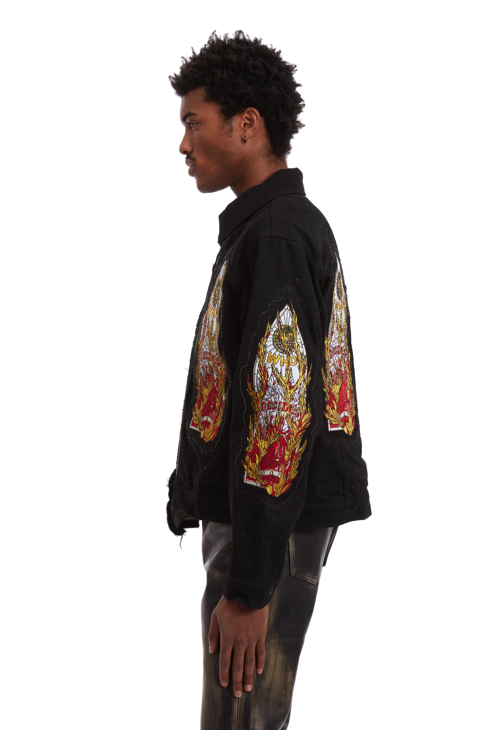 FLAME GLASS TRUCKER JACKET