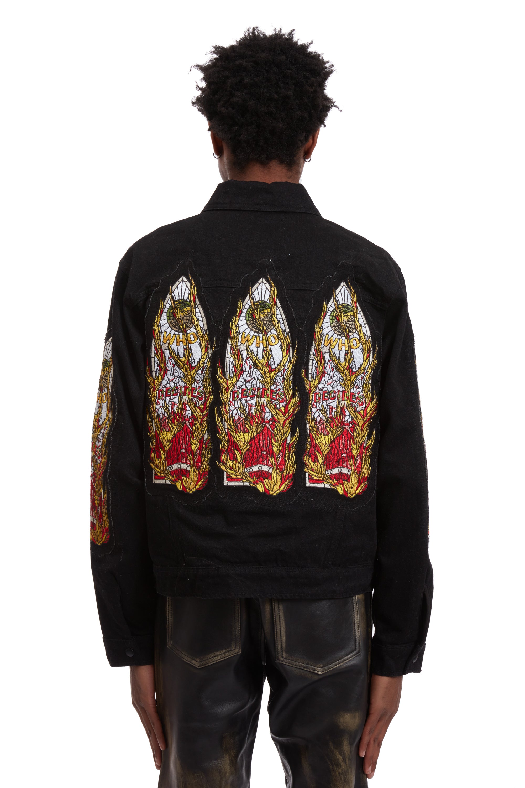 FLAME GLASS TRUCKER JACKET