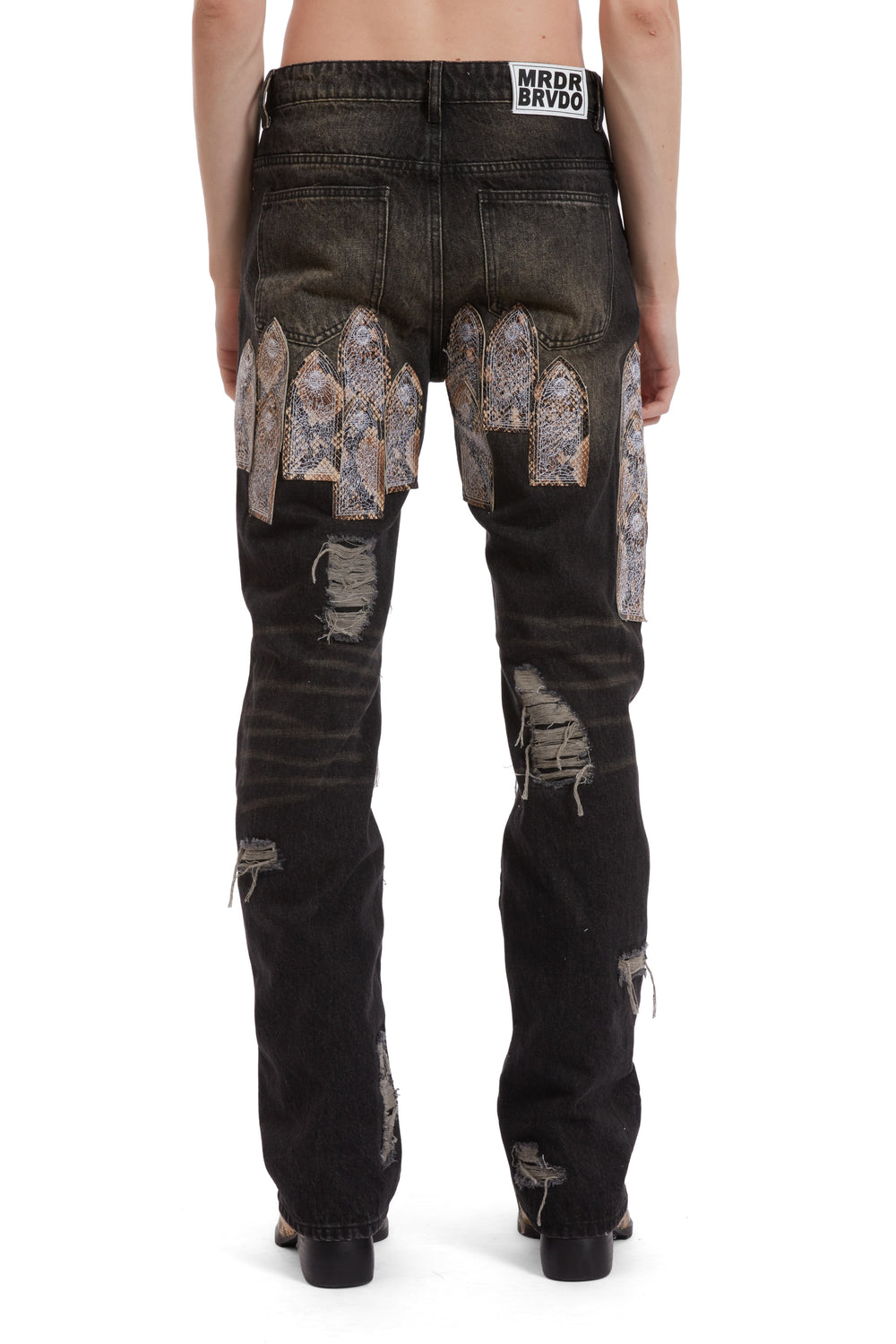 PATCHED ARCH MOCHA DENIM