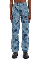 DENIM BORO MOTO PANT
