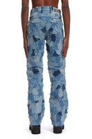 DENIM BORO MOTO PANT