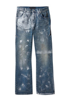 DEMI FLARE FIT LUSTER WASH WITH PATCHES