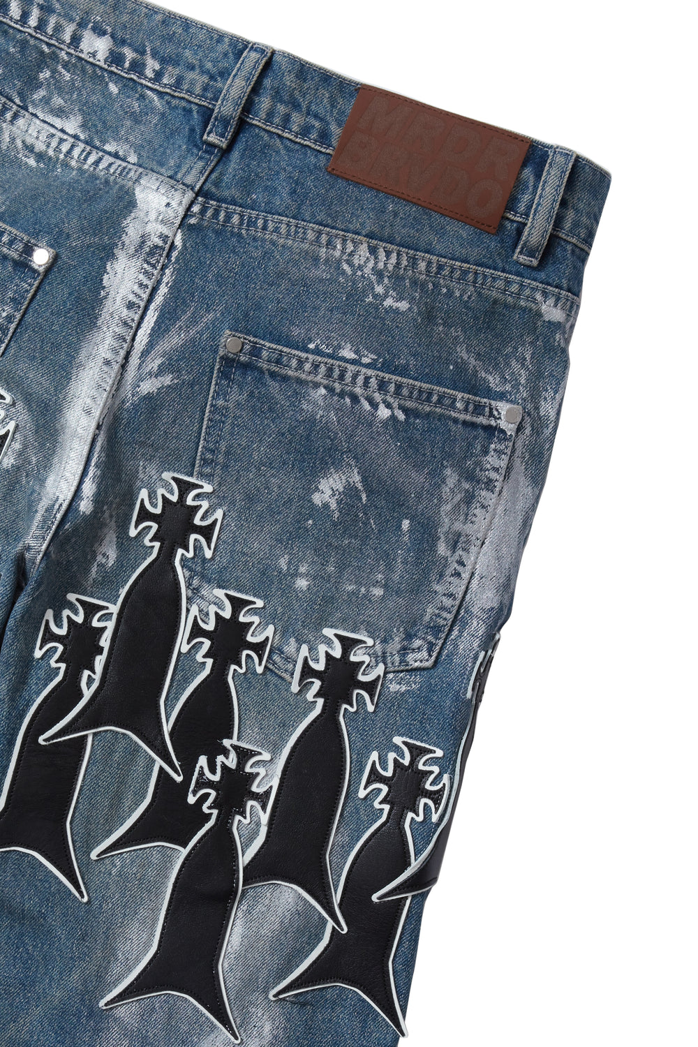 DEMI FLARE FIT LUSTER WASH WITH PATCHES