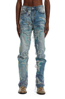 MULTICOLOR STUD DISTRESSED DENIM