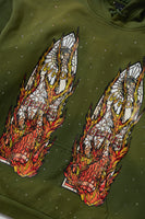 FLAME GLASS HOODED PULLOVER