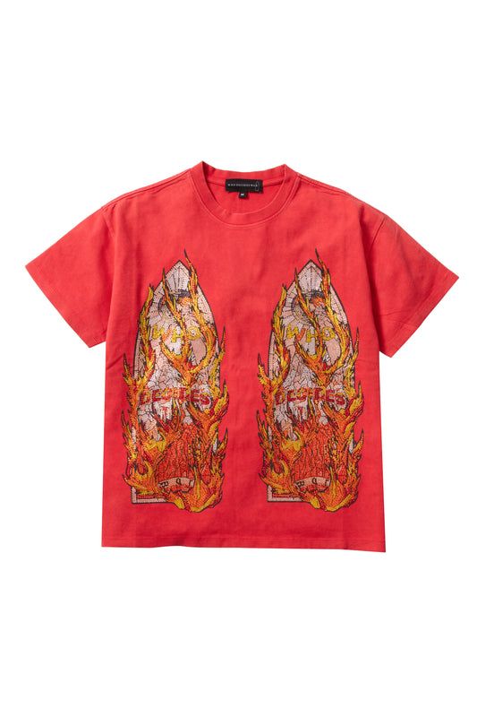 RHINESTONE FLAME GLASS JERSEY
