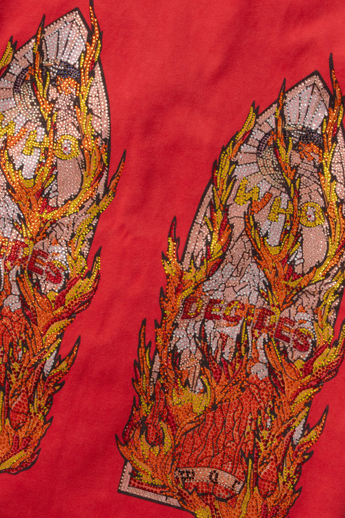 RHINESTONE FLAME GLASS JERSEY