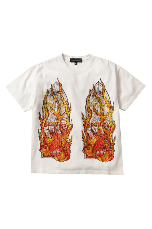 RHINESTONE FLAME GLASS JERSEY