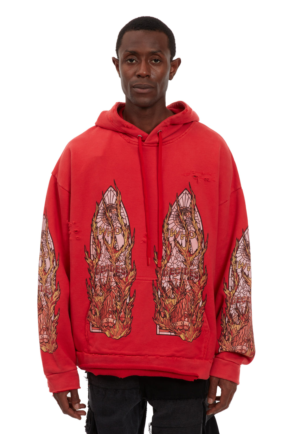 FLAME GLASS HOODED PULLOVER