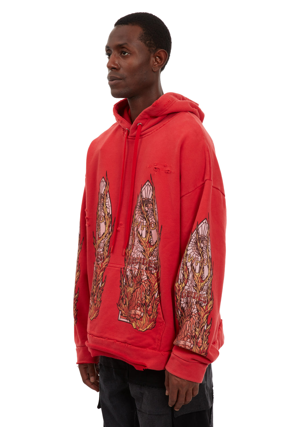 FLAME GLASS HOODED PULLOVER