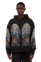 SKULL HOODED PULLOVER