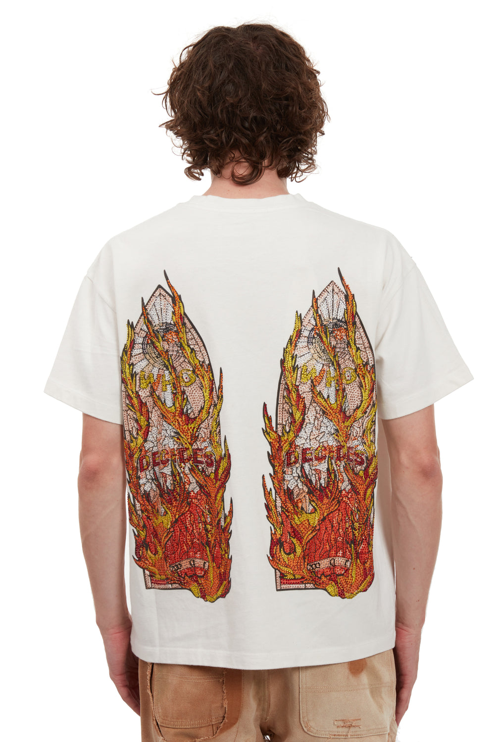 RHINESTONE FLAME GLASS JERSEY