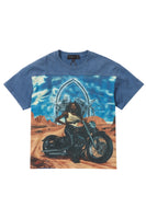 BIKER JERSEY VINTAGE GREY MULTI