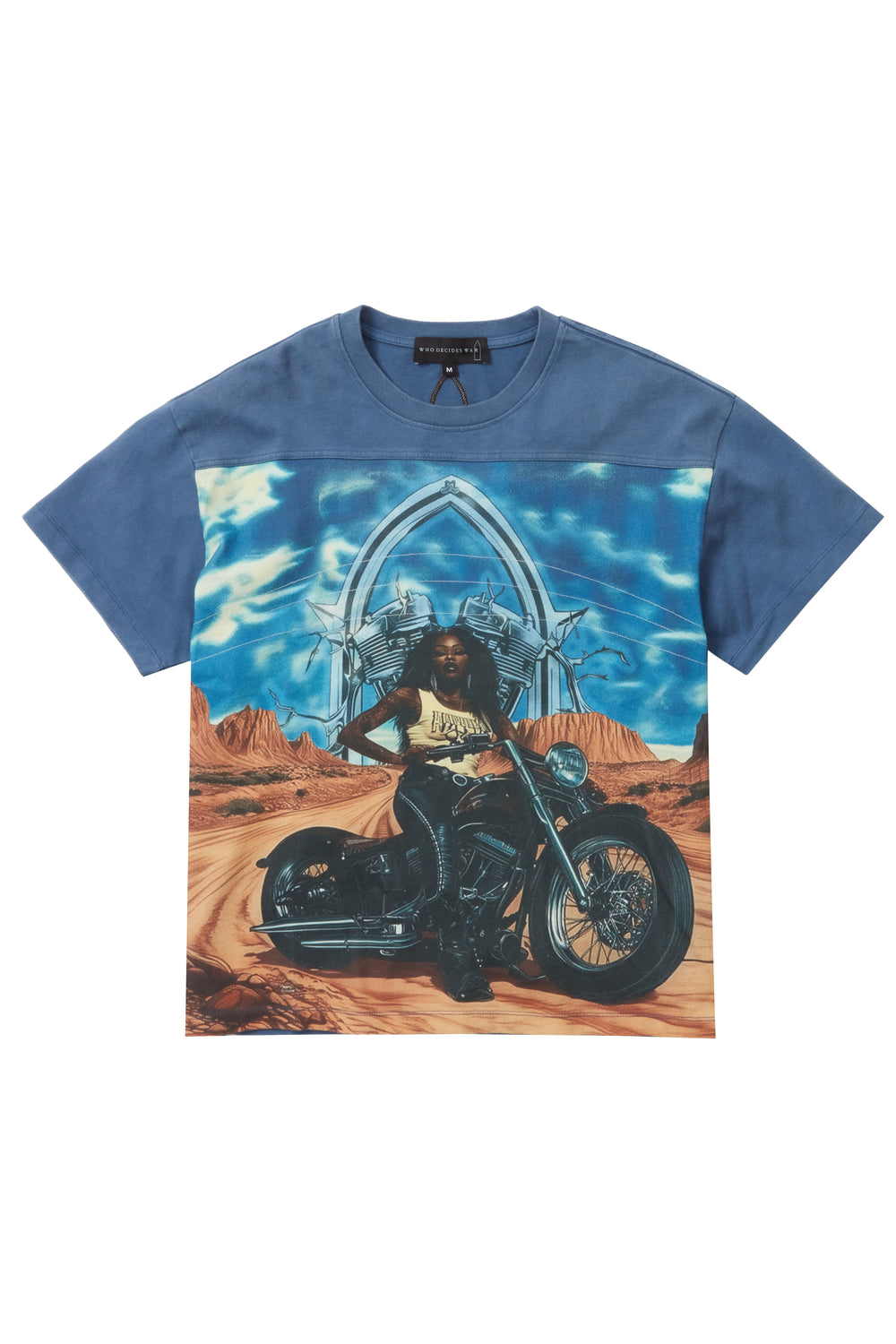 BIKER JERSEY VINTAGE GREY MULTI