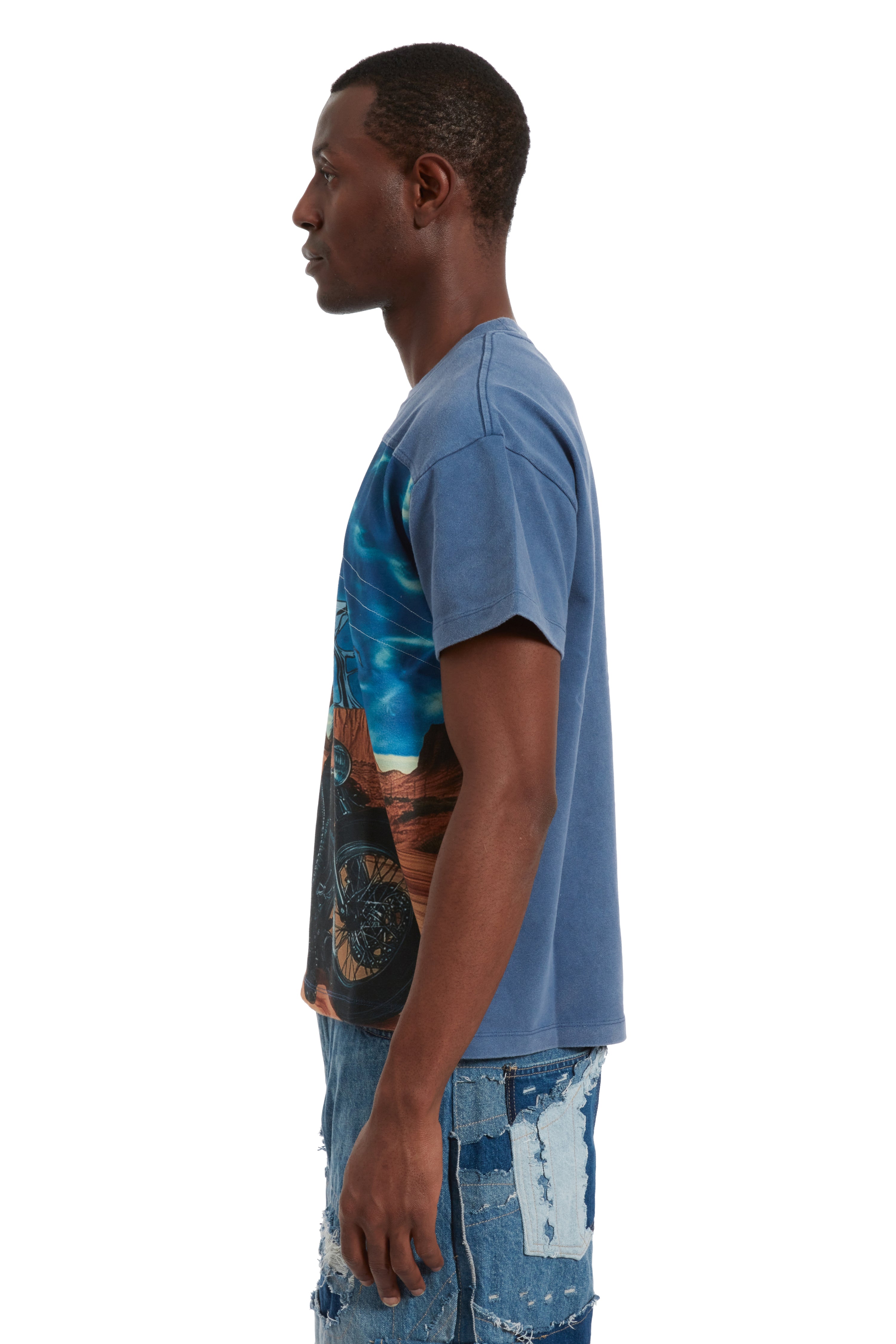 BIKER JERSEY VINTAGE GREY MULTI