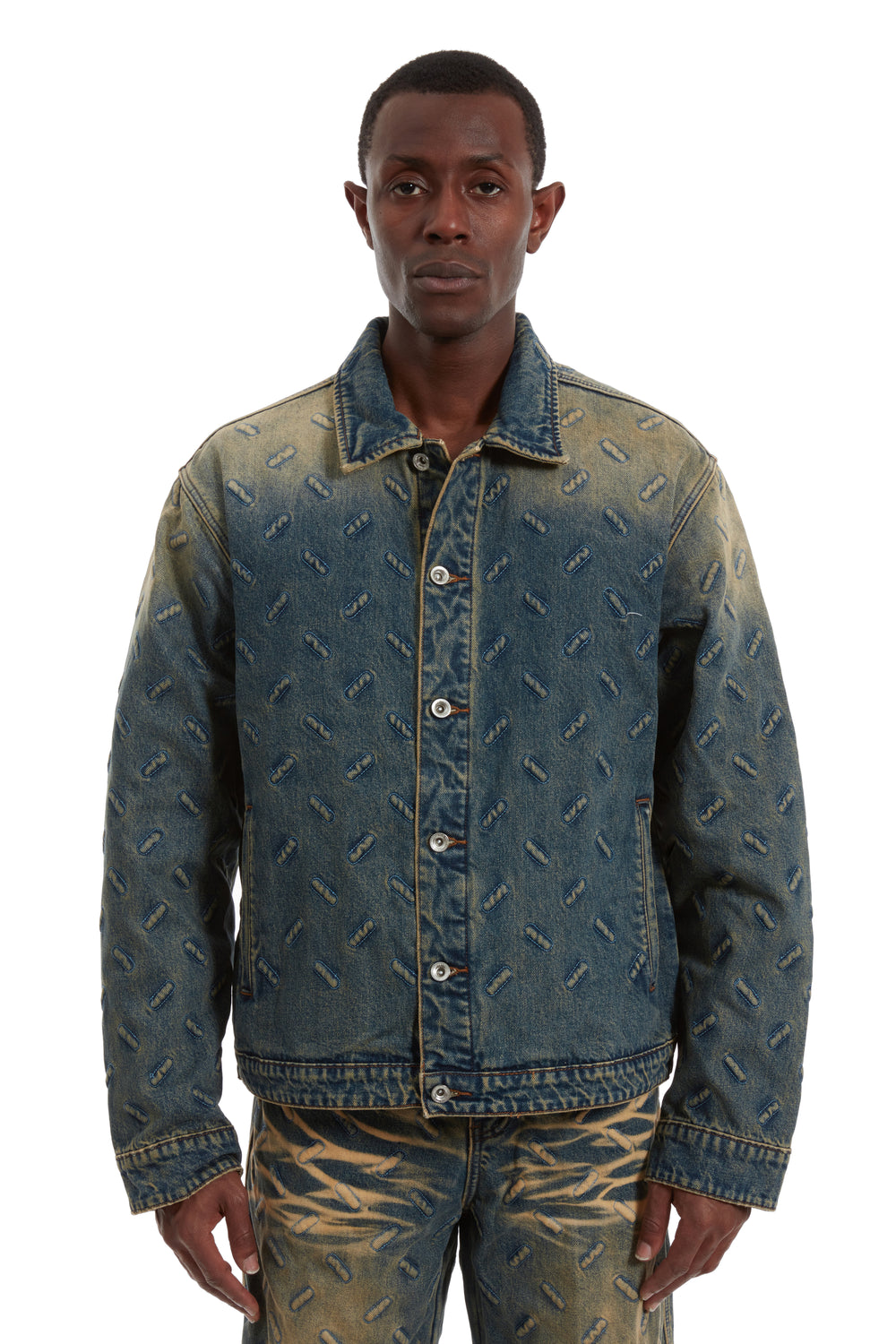 THREAD PLATE TRUCKER DENIM TAN