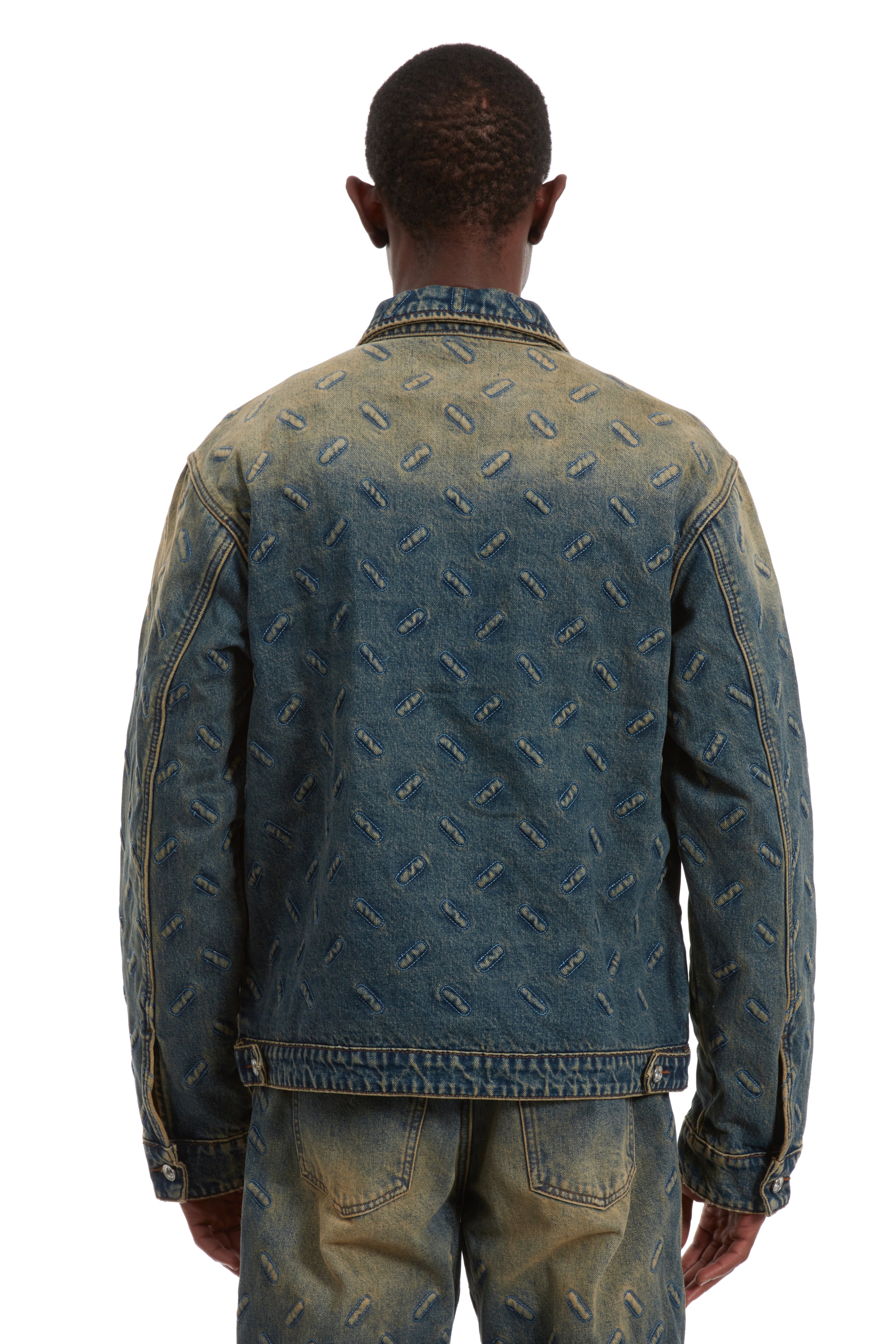 THREAD PLATE TRUCKER DENIM TAN