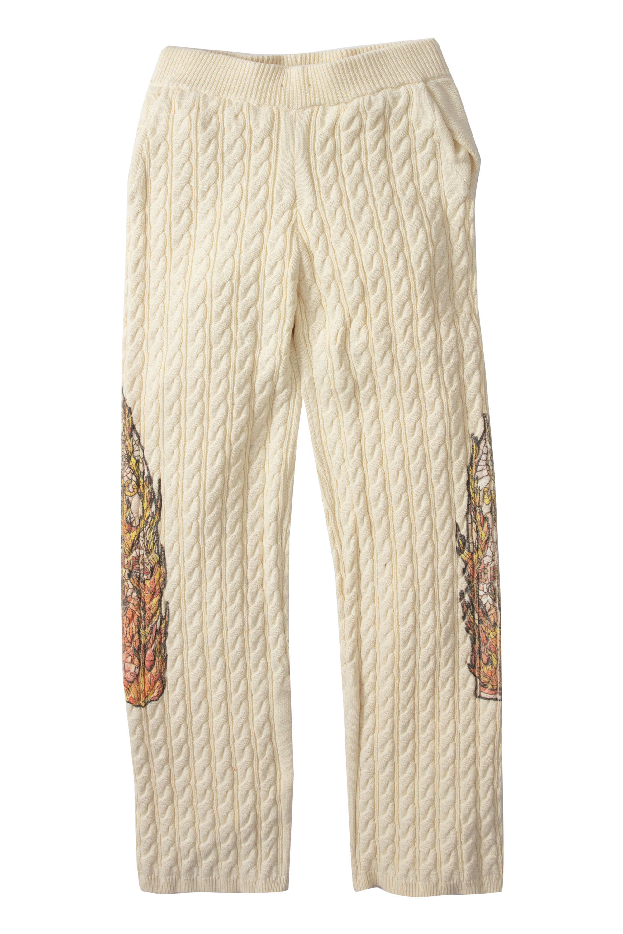 FLAME GLASS CABLE KNIT LOUNGE PANTS