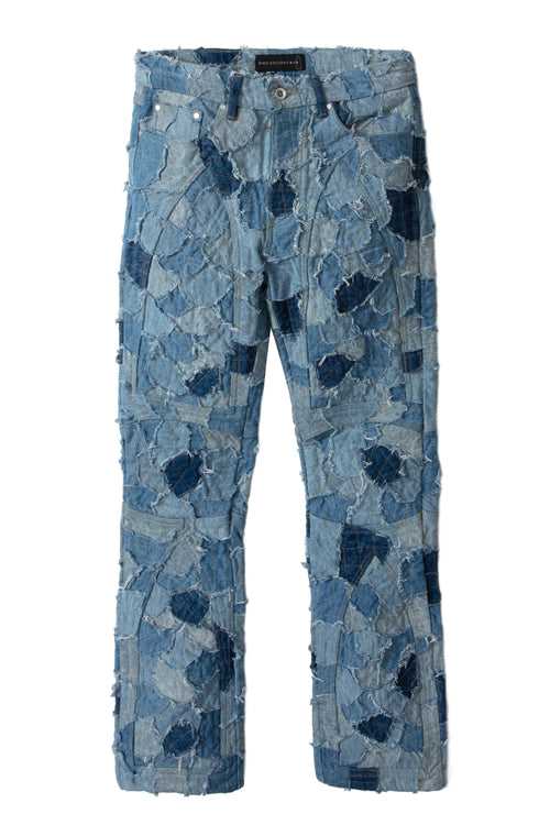 DENIM BORO MOTO PANT