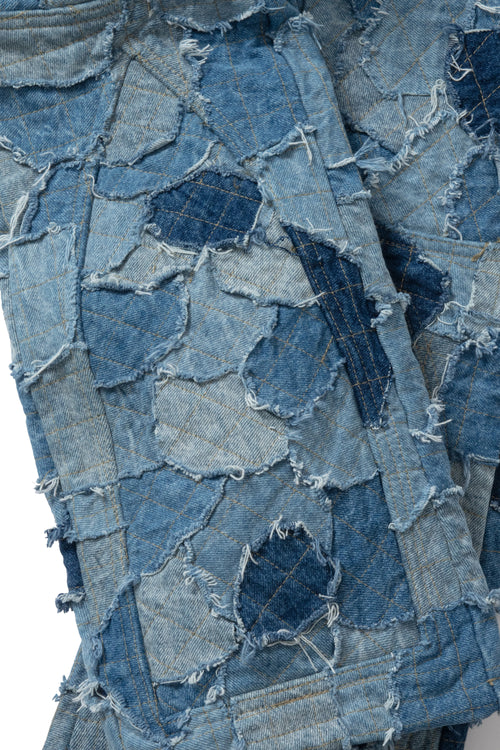 DENIM BORO MOTO PANT