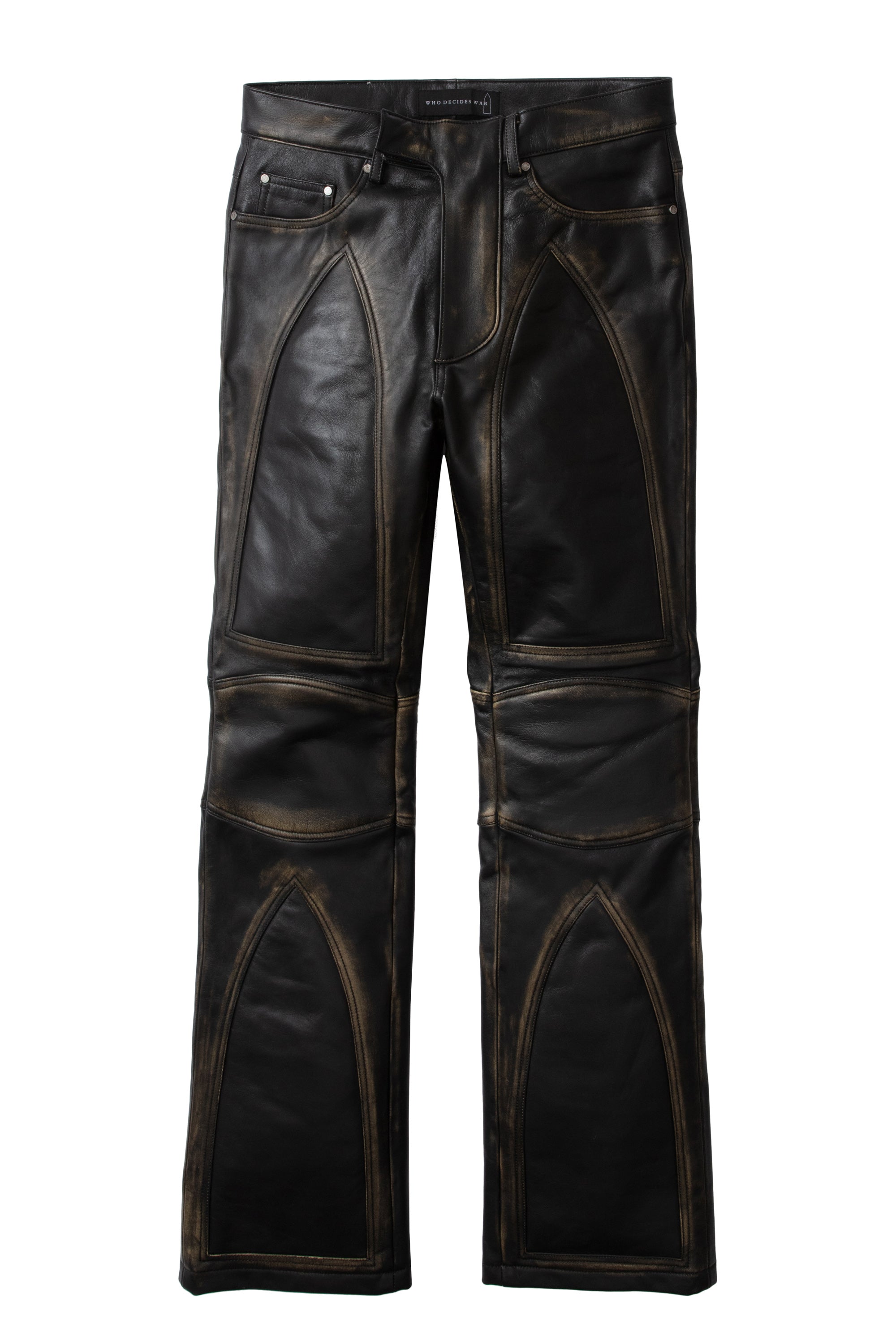 RUB OFF LEATHER MOTO PANTS